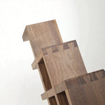 Minimalist wooden bottle holder for wine organization