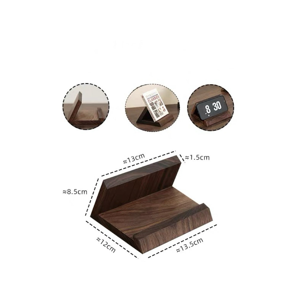 Minimalist wooden record display holder for music collections