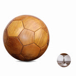 Minimalist wooden soccer ornament for sports lovers