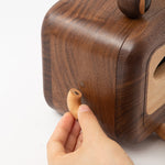 Minimalist wooden tissue dispenser for home and office decor