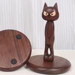 Minimalist wooden tissue holder with unique animal design