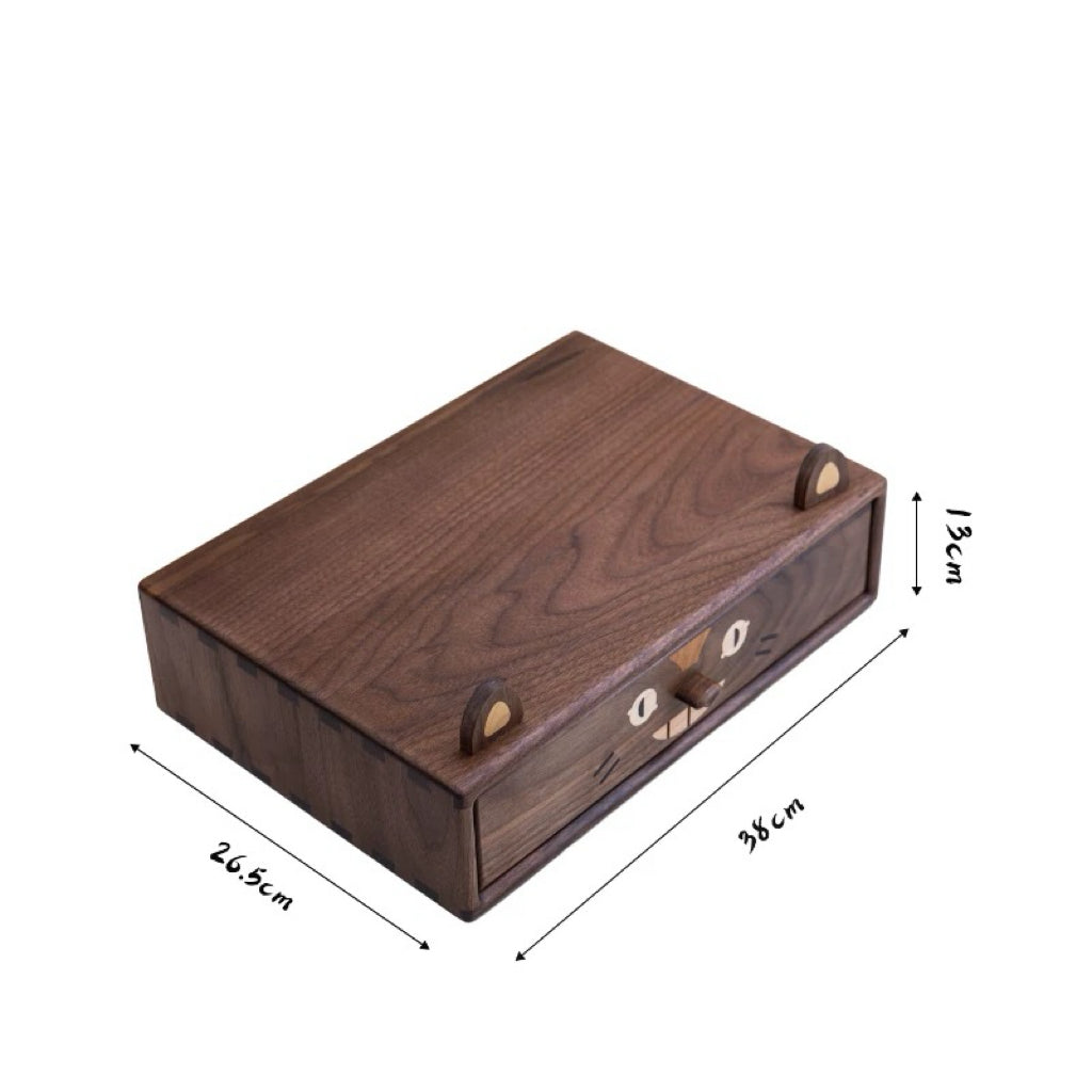 Modern desktop storage cabinet with functional drawer design