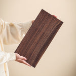 Modern solid walnut tray with refined decorative design