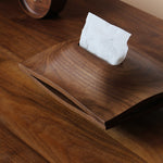 Modern wooden tissue box organizer for tabletop decoration