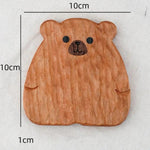 Natural walnut wood coasters with smooth grain finish