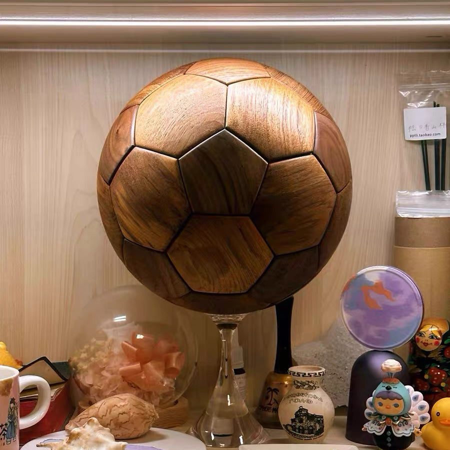 Natural wood 3D puzzle with smooth grain finish