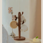 Natural wood beverage organizer for modern interiors