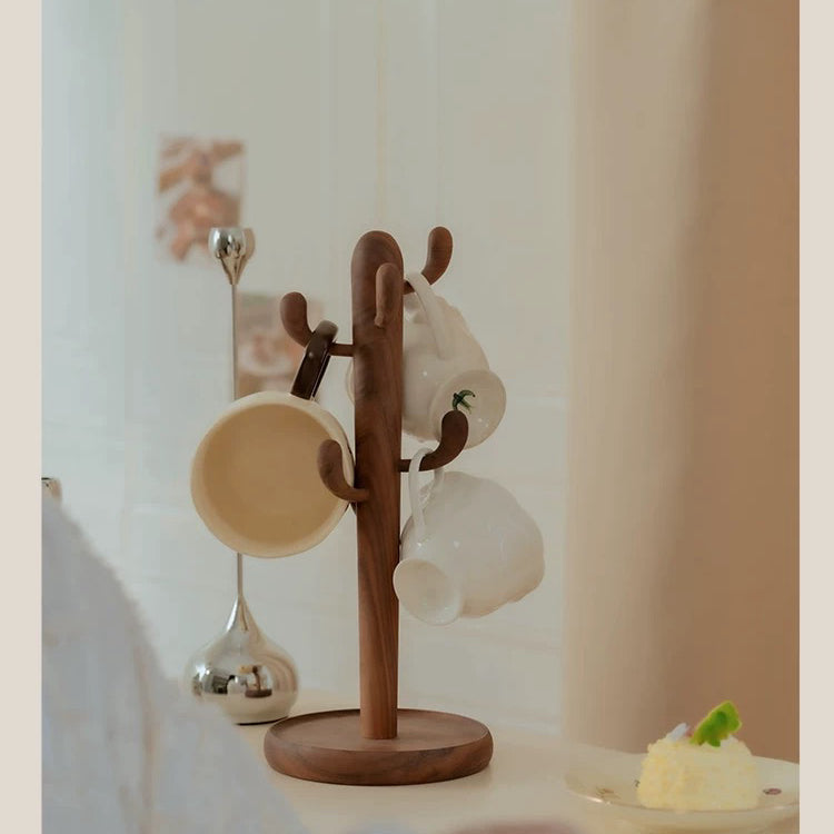Natural wood beverage organizer for modern interiors