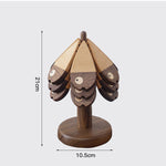 Natural wood coaster and trivet set with smooth grain finish