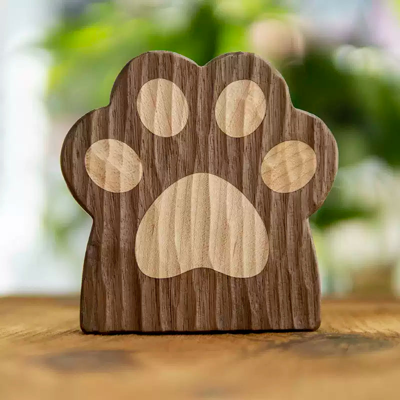 Natural wood coaster set with smooth grain finish