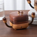 Natural wood coasters with smooth grain finish