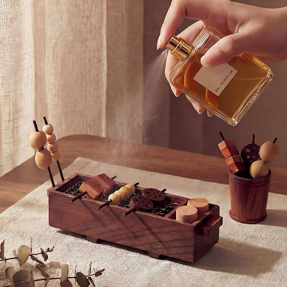 Natural wood diffuser with smooth grain finish