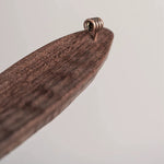 Natural wood incense tray with smooth walnut grain finish