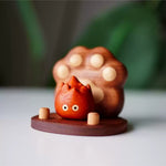 Natural wood phone stand with smooth grain finish