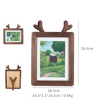 Natural wood photo frame with smooth grain finish