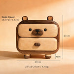 Natural wood tabletop cabinet with smooth grain finish