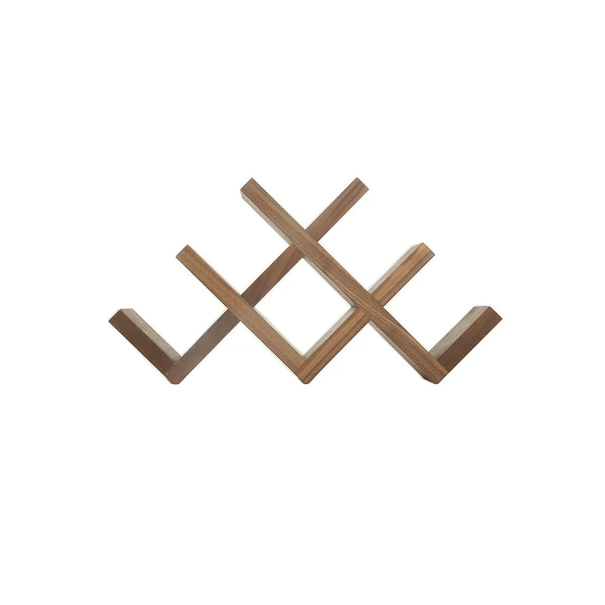 Natural wood wine storage rack with smooth grain finish