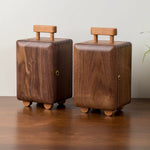 Nest egg wooden coin bank made from natural walnut wood