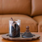 One Scoop Solid Walnut Coffee Bean Scoop