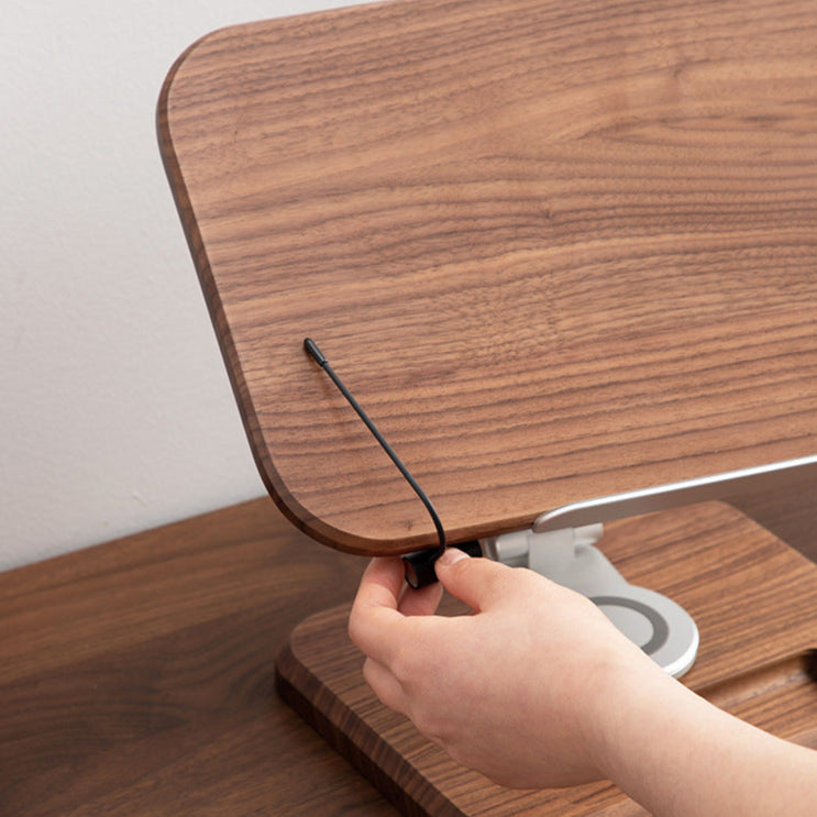 Page rest wooden reading stand made from natural walnut wood