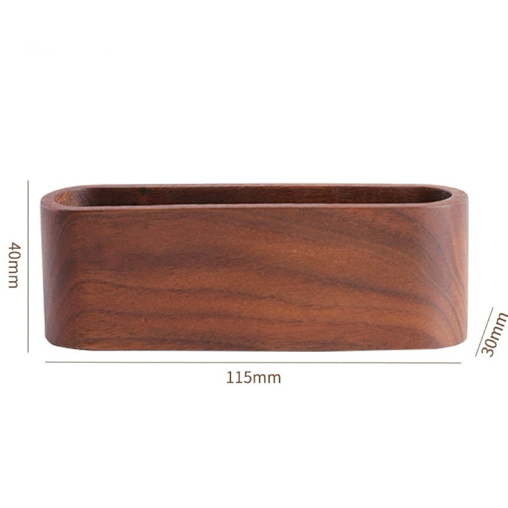 Peaks wooden card holder made from natural solid wood