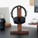 Pillar Solid Walnut Headphone Stand