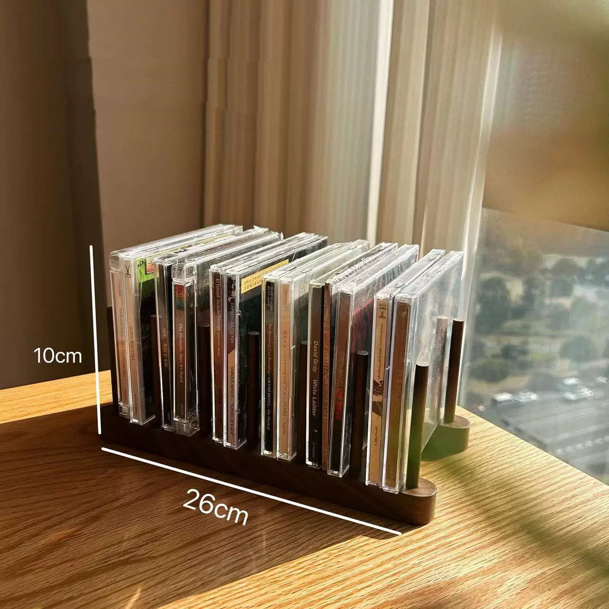 Playlist Solid Wood CD Display Rack