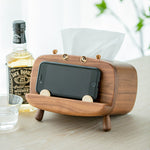 Plump Hippo Solid Walnut Tissue Box