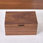 Premium walnut keepsake box with multiple sections