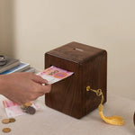 Premium walnut money box for everyday savings