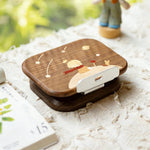 Premium walnut phone holder with flexible viewing angles