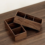 Premium walnut storage box for tea bags and coffee accessories