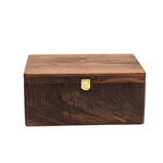 Premium walnut storage box with elegant natural texture