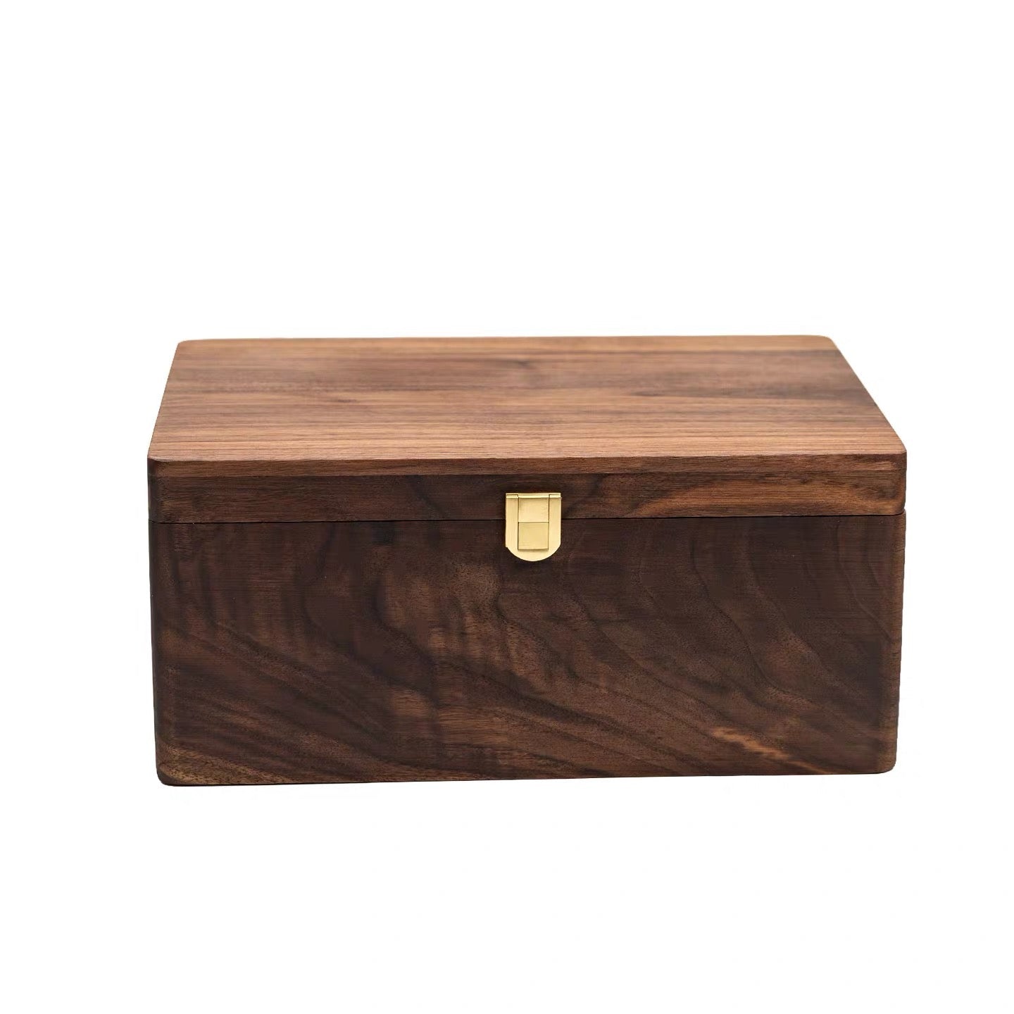 Premium walnut storage box with elegant natural texture