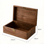 Premium walnut storage case for personal items and accessories