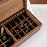 Premium walnut storage container with elegant natural texture