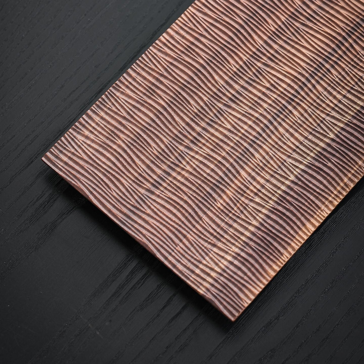 Premium walnut tea tray with elegant striped pattern