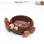Premium wooden ashtray with elegant natural texture