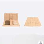 Premium wooden chess set with elegant natural texture