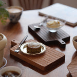 Premium wooden food board with natural texture
