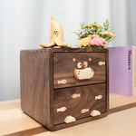 Premium wooden monitor shelf with functional storage design
