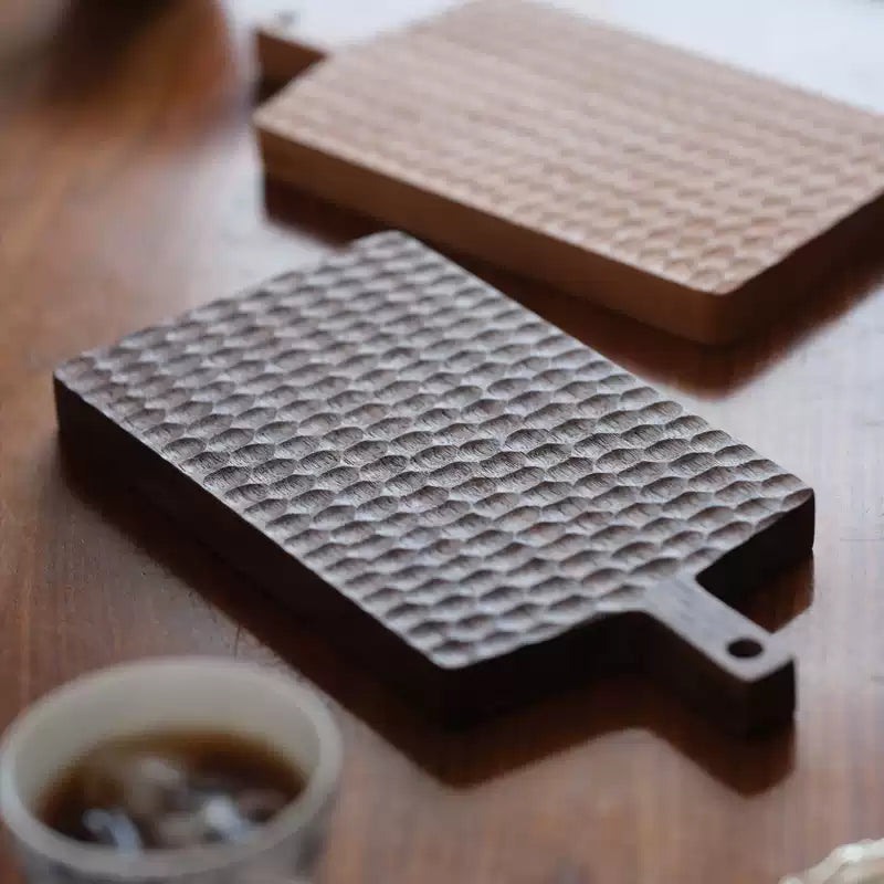 Ripple wooden serving board made from natural solid wood