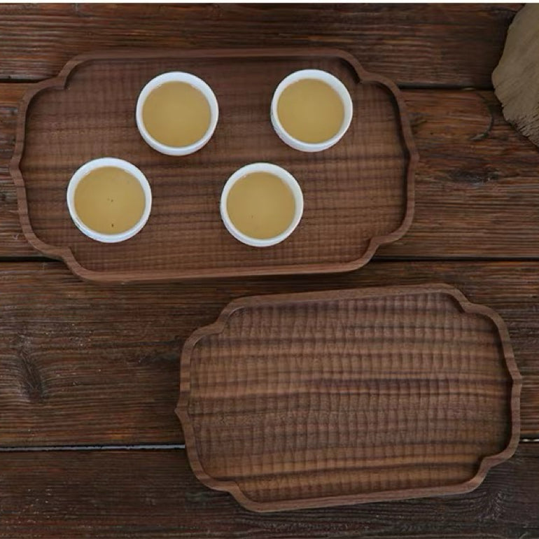 Riverbend wooden serving tray made from natural walnut wood