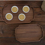 Riverbend wooden serving tray made from natural walnut wood