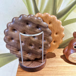 Round Biscuit Solid Wood Trivet