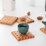 Set of 4 solid walnut drink coasters for cups and mugs