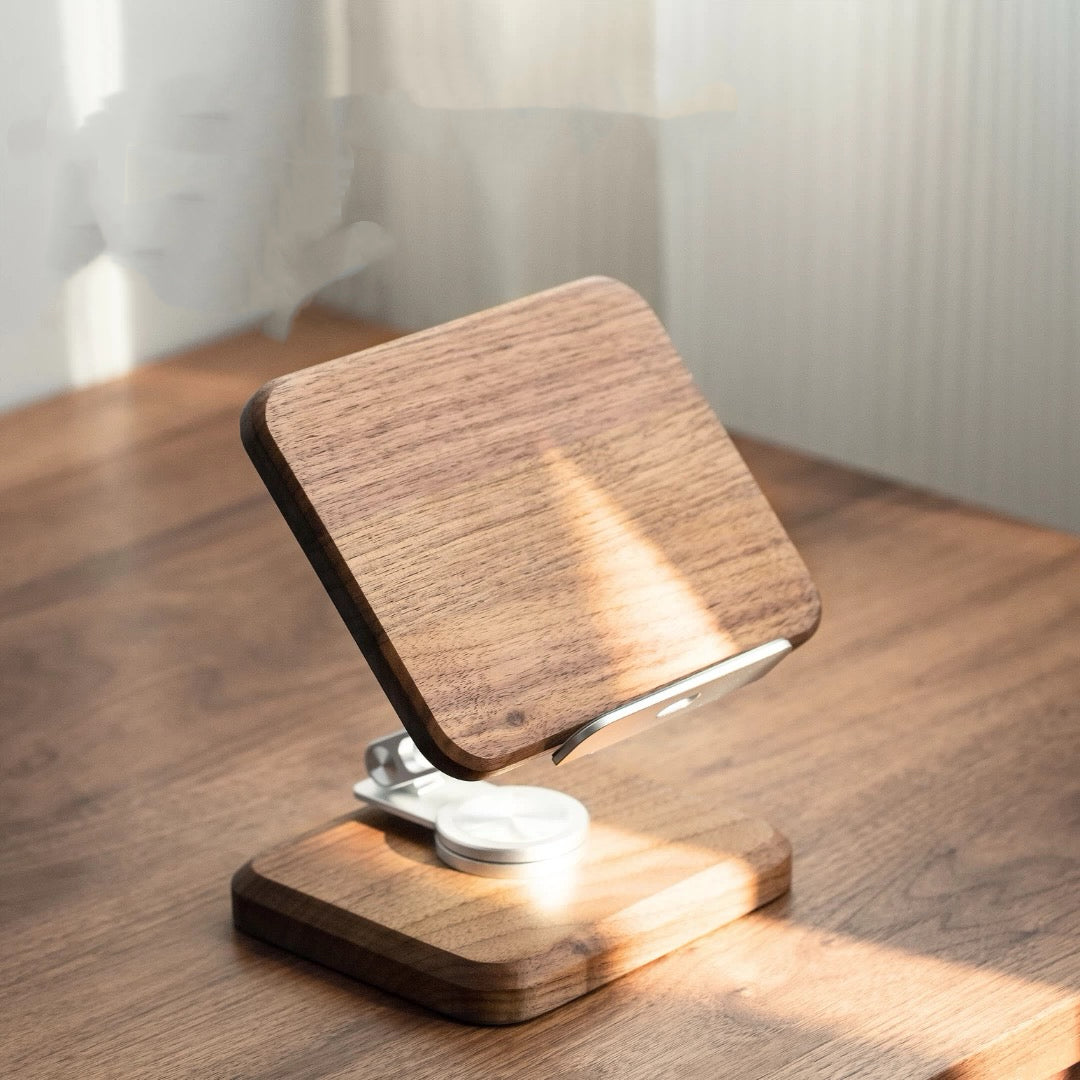 Sidekick Solid Walnut 360° Adjustable Phone & Tablet Stand