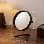 Solid Walnut LED Tabletop Mirror