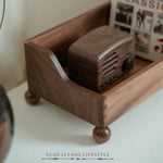 Solid walnut LP display stand for music collections