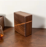 Solid walnut V60 coffee dripper holder for brewing setup